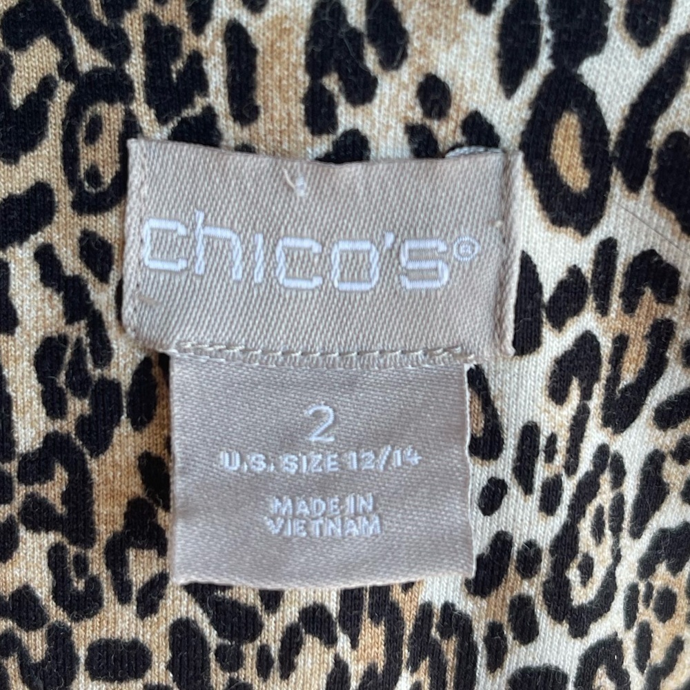 Chico’s Leopard Print Women's Jacket Blazer Size 12/14 - Picture 4 of 7